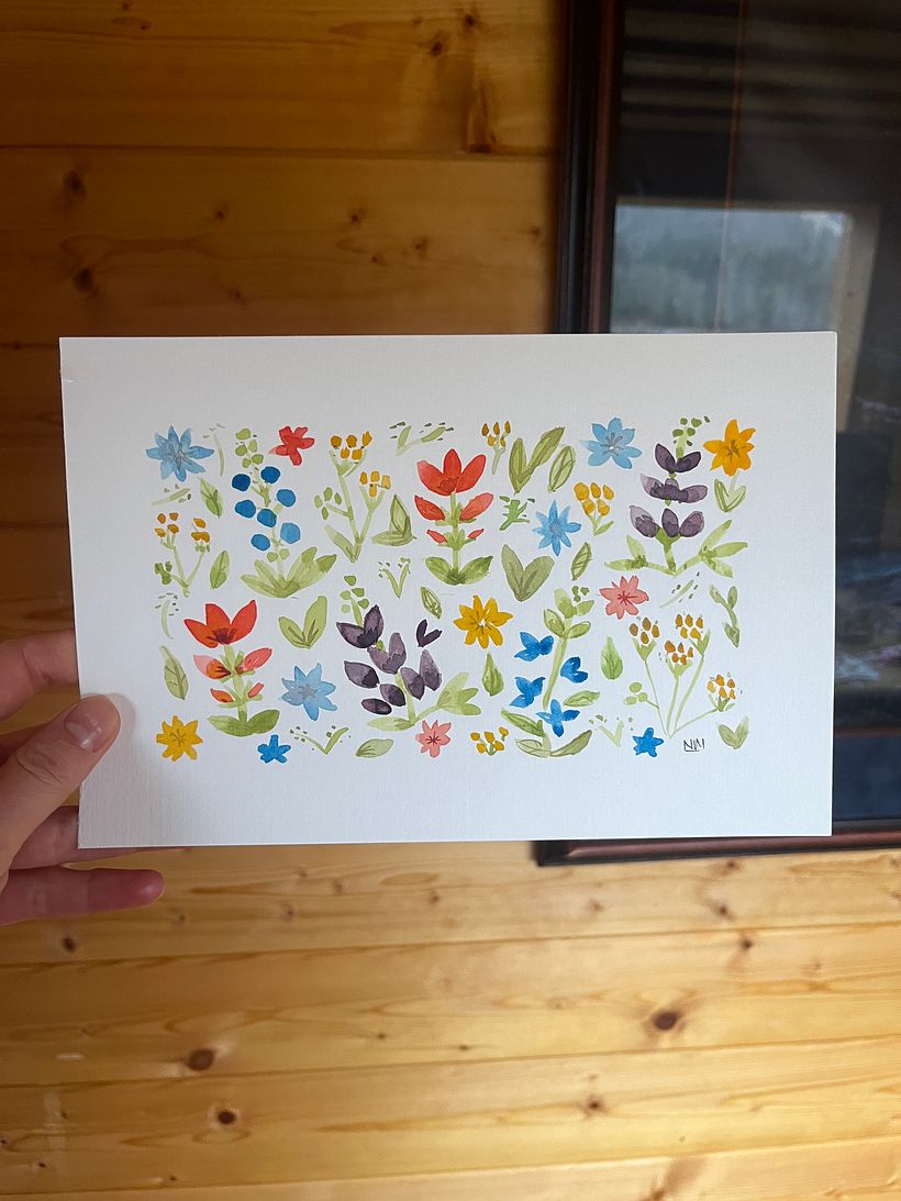 My project for course: Vibrant Floral Patterns with Watercolors 1