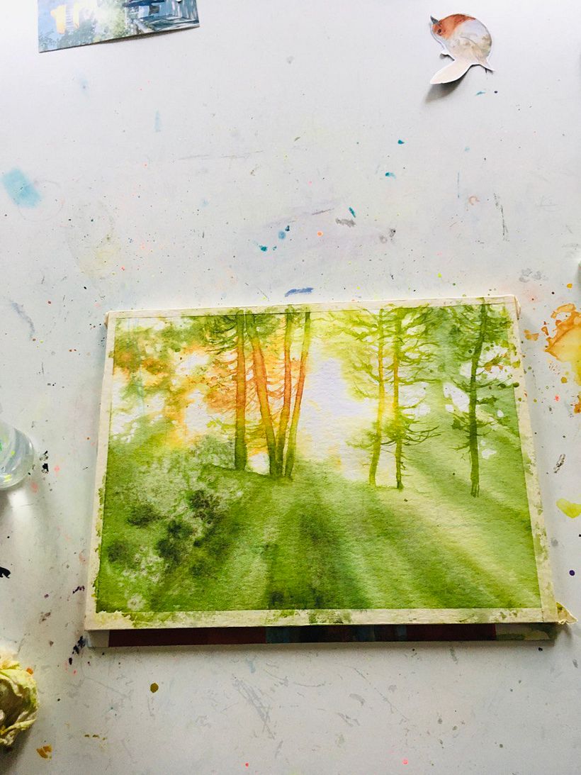 My project for course: Dreamy Watercolor Landscapes: Paint with Light 1