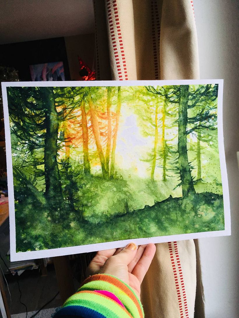 My project for course: Dreamy Watercolor Landscapes: Paint with Light 2