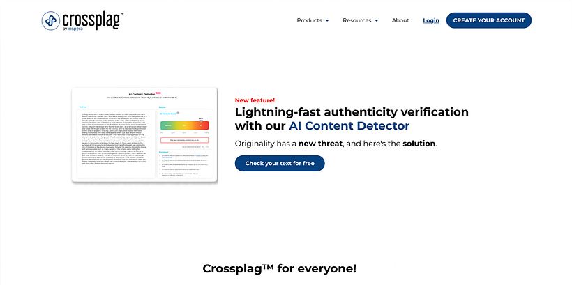 Crossplag AI Content Detector