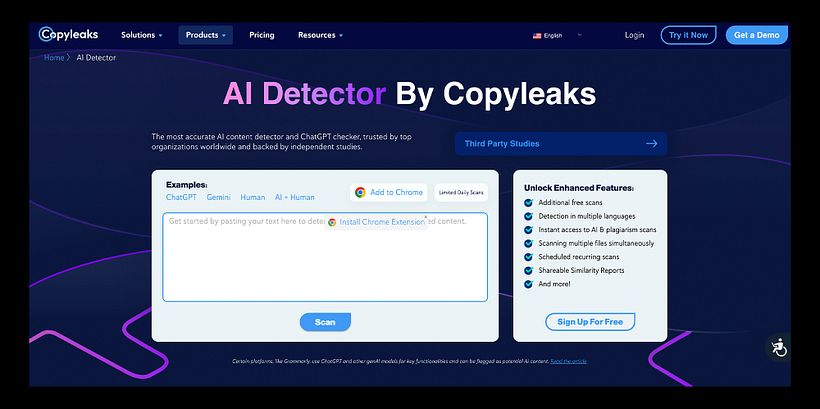 Copyleaks AI Content Detector