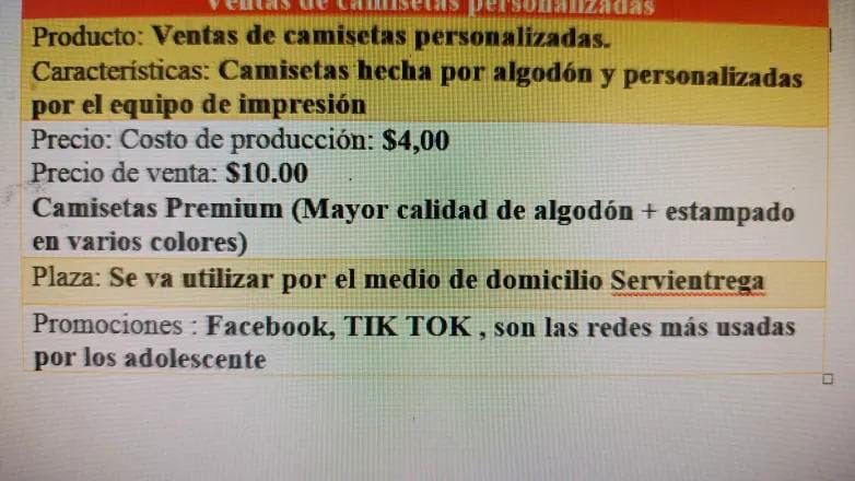 Ventas de camisetas personalizadas 9