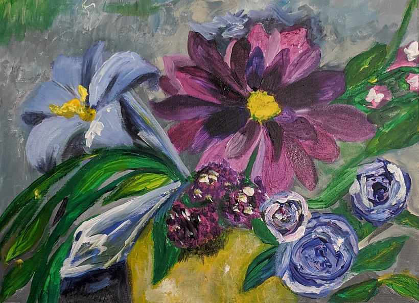 My project for course: Expressive Floral Painting with Acrylic Paint 4
