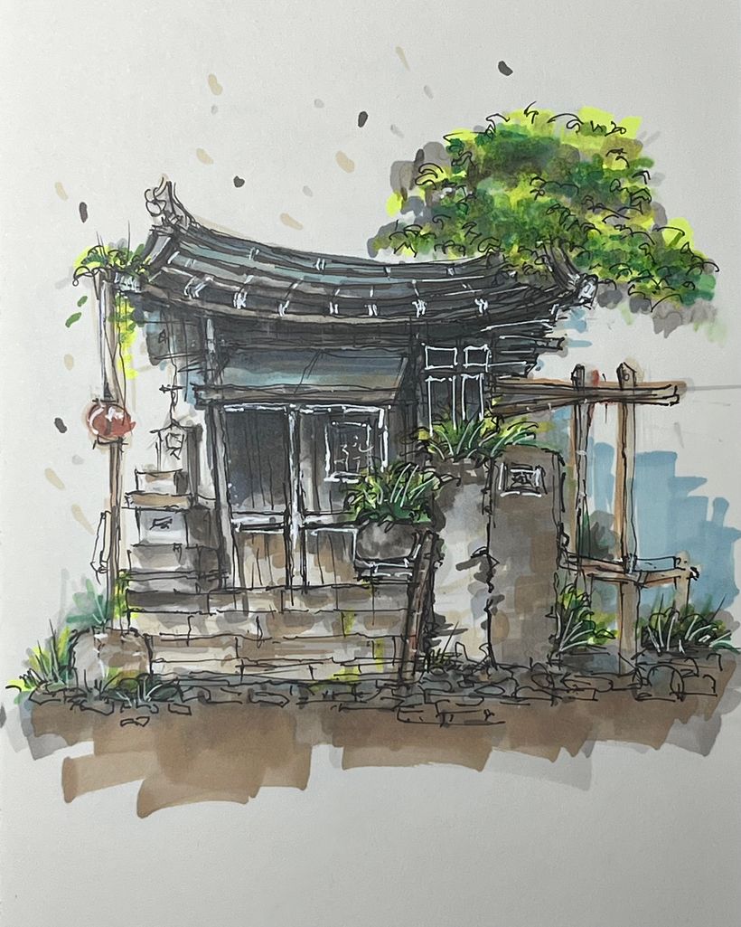 My project for course: Expressive Architectural Sketching with Colored Markers 1