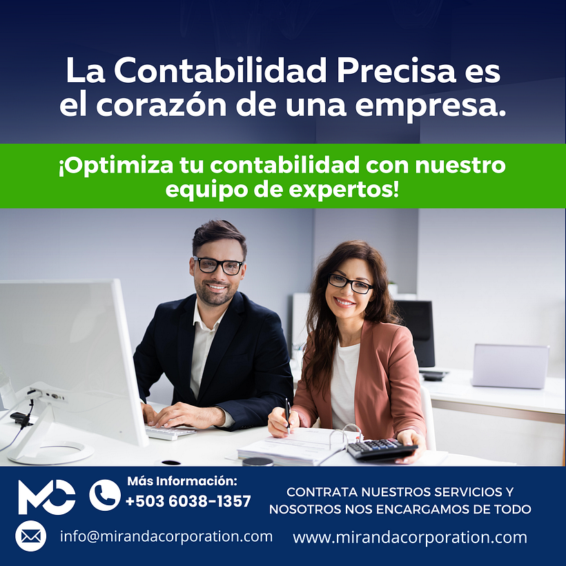 La contabilidad precisa es el corazón de tu empresa! ❤🔍  Confía en Miranda Corporation para optimizar tu contabilidad con nu