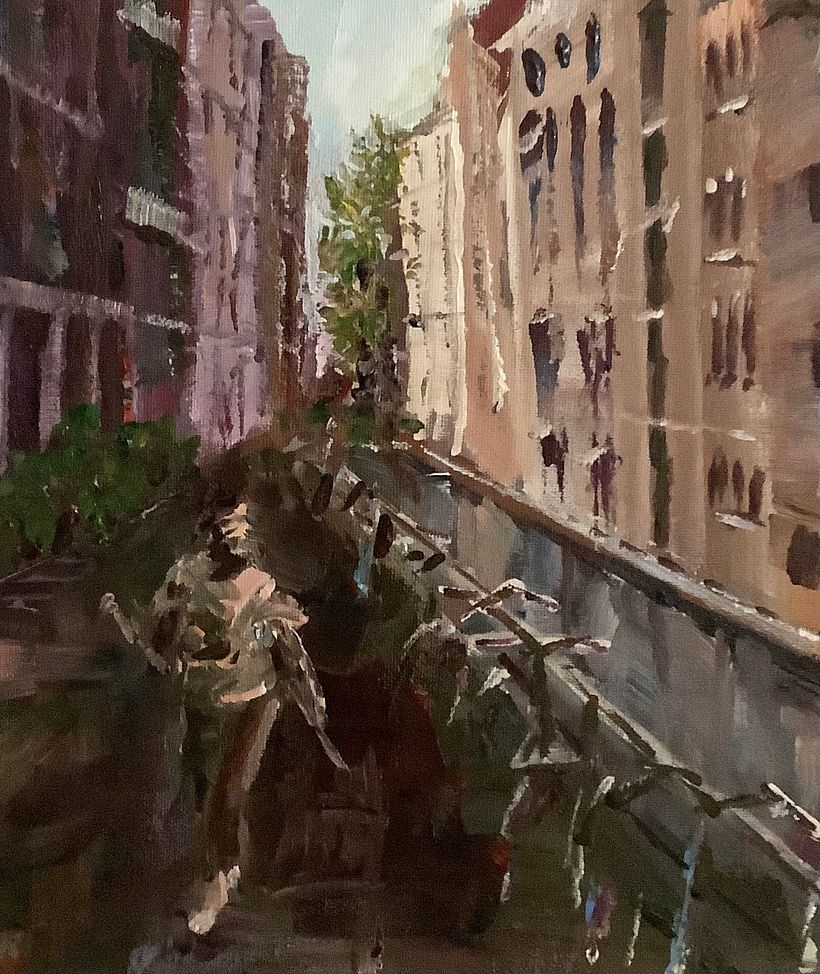 My project for course: Impressionist Painting with Acrylics: Techniques for Urban Scenes 1