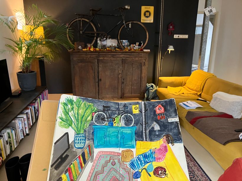 Met mijn woonkamer