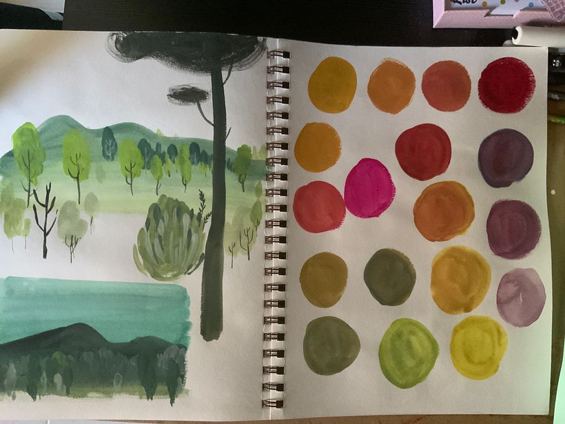 My project for course: Pictorial Sketchbook with Gouache 3