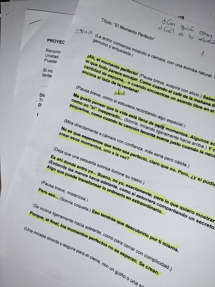 Preparándome para grabar