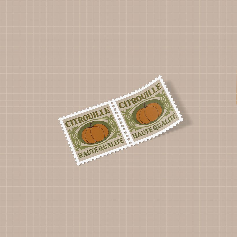 Timbre Citrouille / Pumpkin Stamp