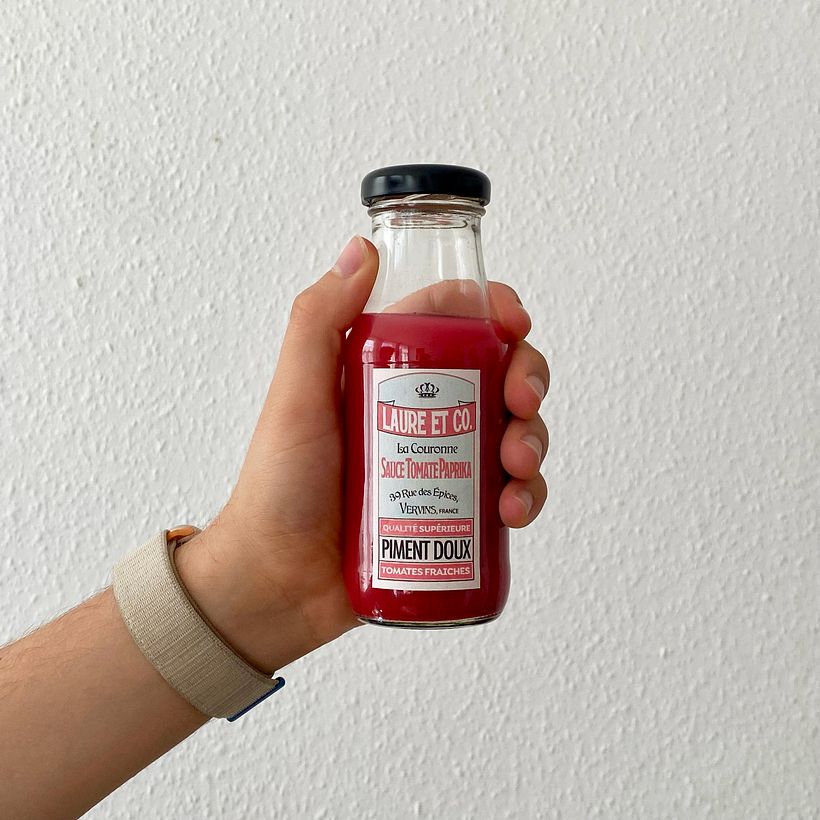 Étiquette de sauce au paprika