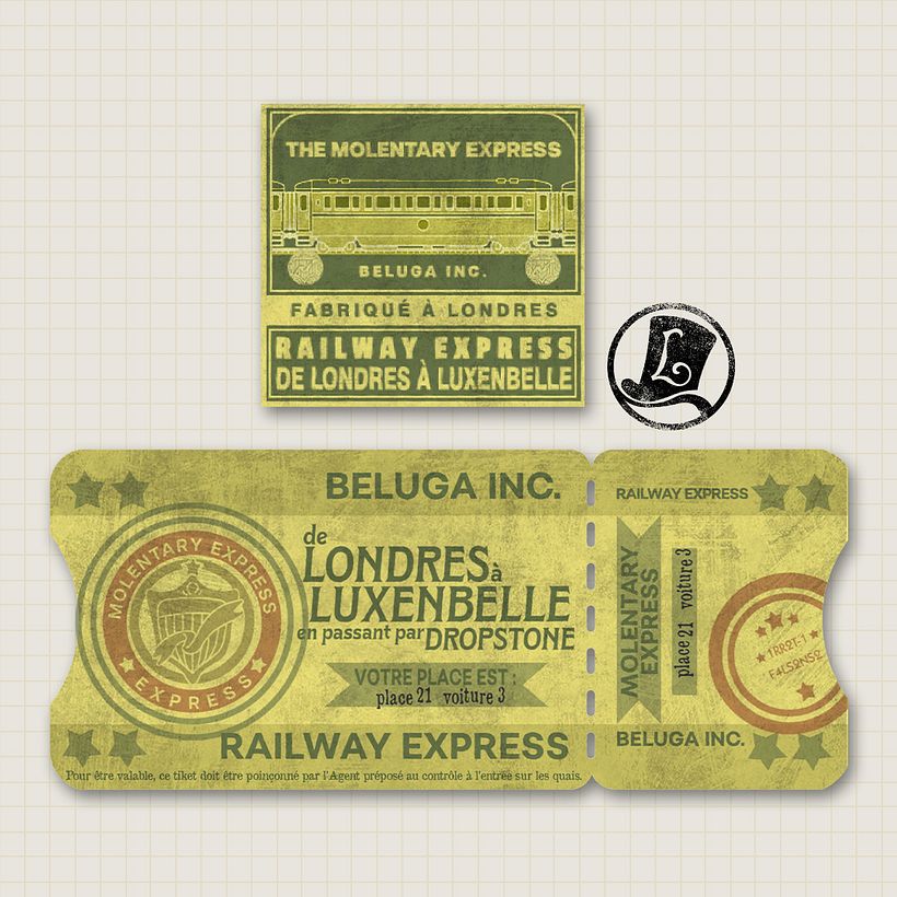 Tickets du train Molentary Express dans la série de jeu Professeur Layton