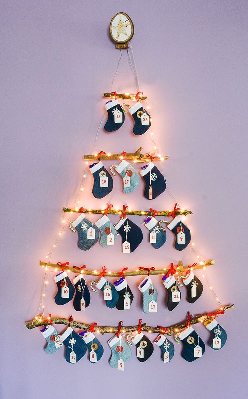 Calendario con calcetines