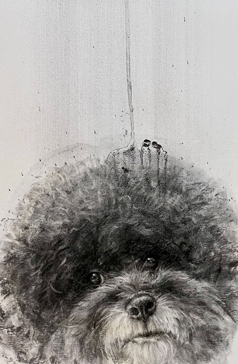 charcoal powder & water