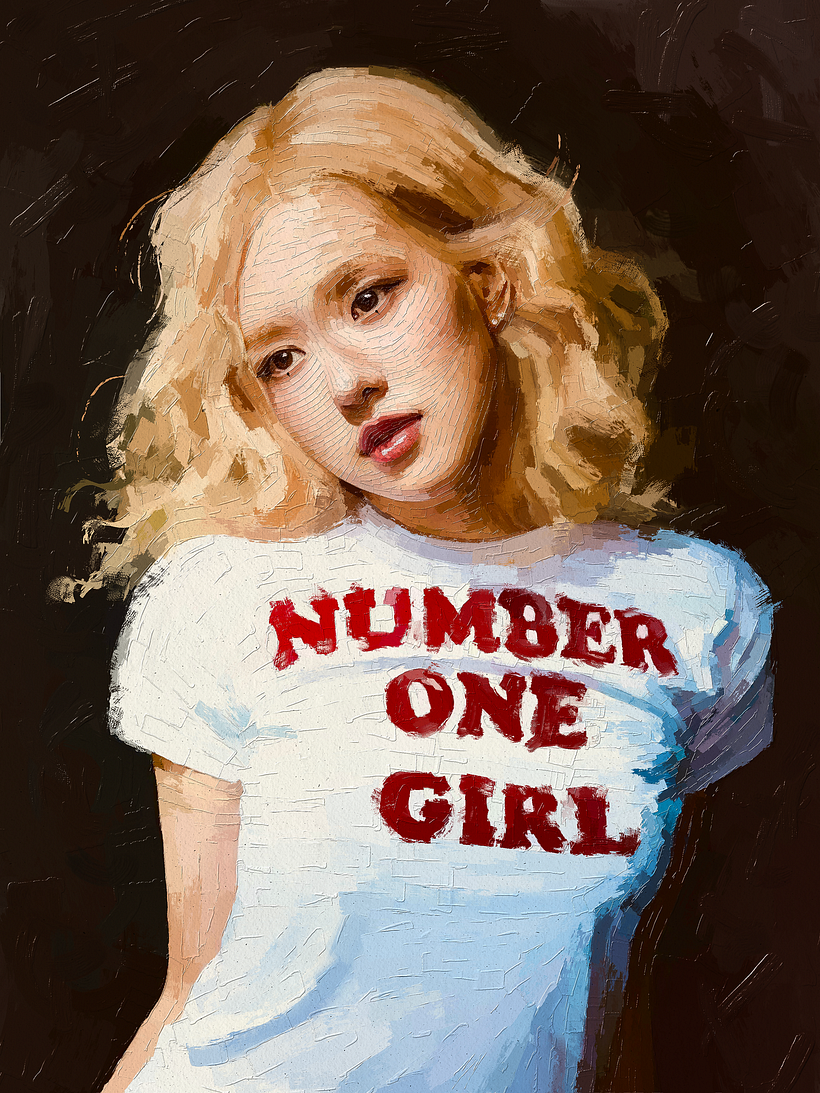 ROSÉ [BLACKPINK] @roses_are_rosie by Rod Lovell - Portrait Painting | Illustrated Portraits with Procreate - Oil Painting Style 1