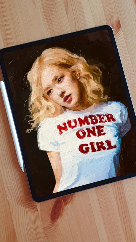 ROSÉ [BLACKPINK] @roses_are_rosie by Rod Lovell - Portrait Painting | Illustrated Portraits with Procreate - Oil Painting Style 5