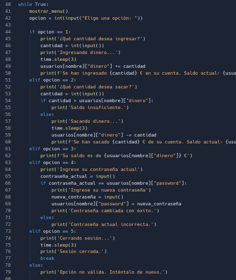 ATM con python 2