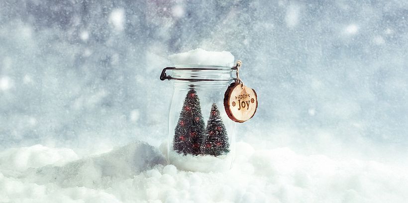 Bola de nieve en tarro de cristal