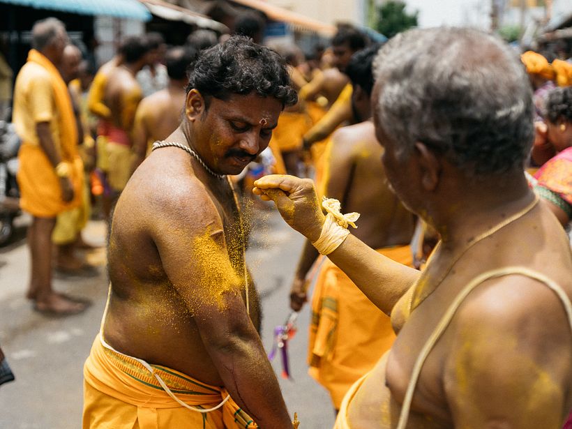Turmeric powder is used an antiseptic and it has been the traditions over 1000s of years.