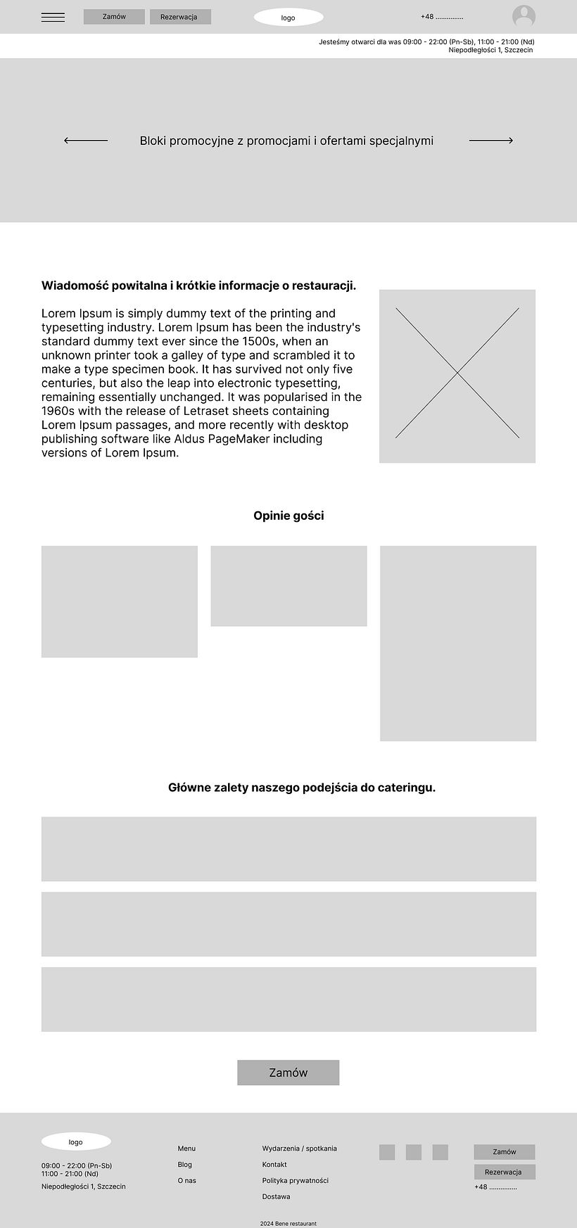UX/UI Design of Bene restaurant 1