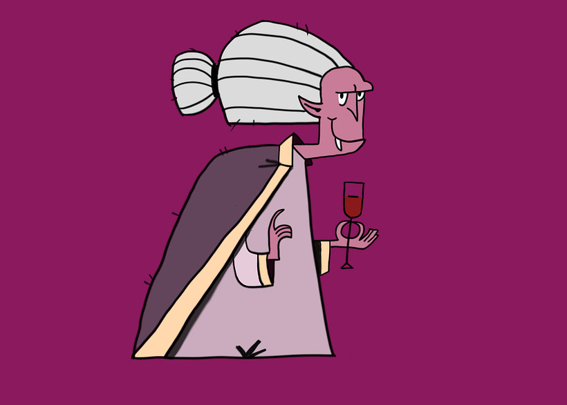 Coloured Dracula based on Lesson Sketch 1