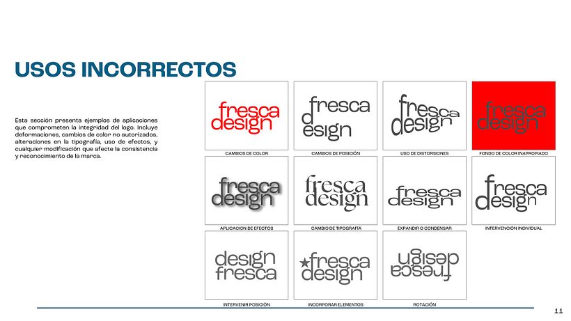 MANUAL DE IDENTIDAD VISUAL - FRESCADESIGN 11