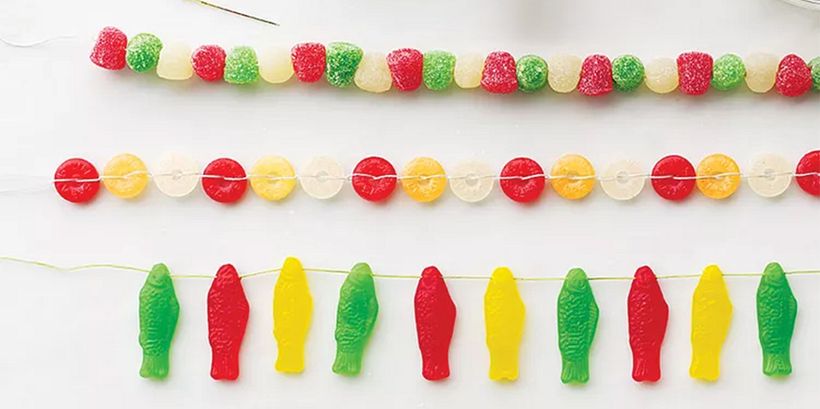 Guirnalda de dulces navideños