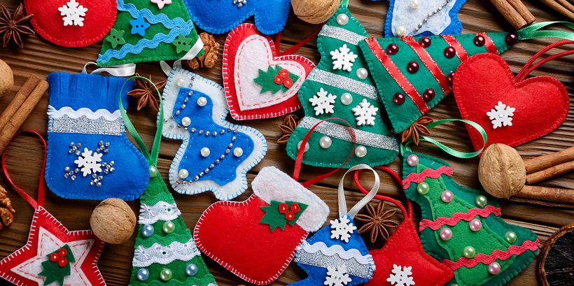 Mini árboles de fieltro