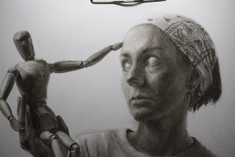 Self-portrait with an articulated doll 4