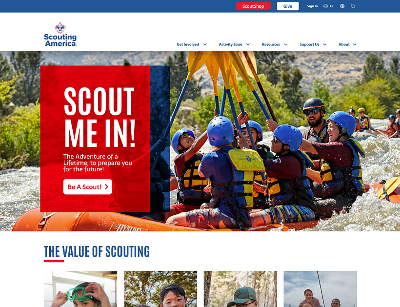 Scouting America - Website Redesign 1