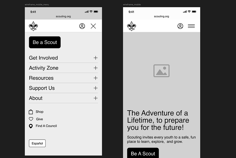 Scouting America - Website Redesign 1