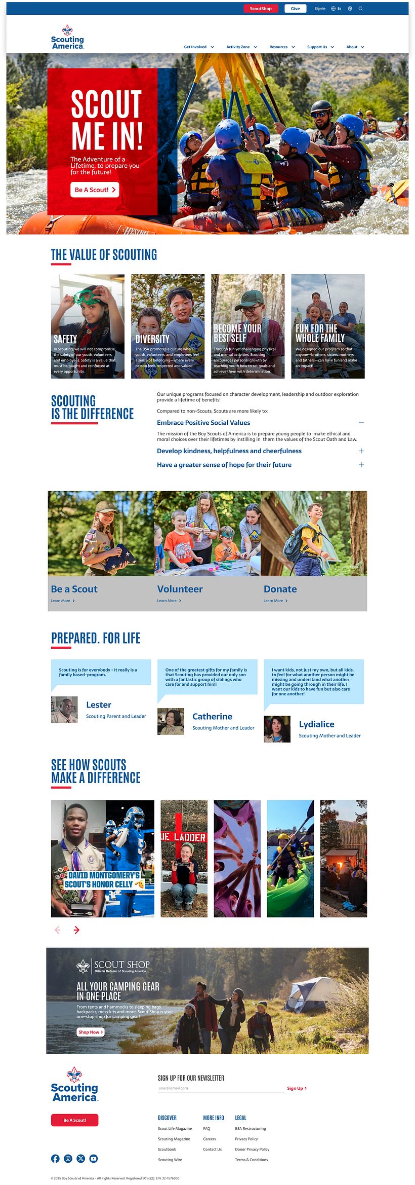 Scouting America - Website Redesign 1