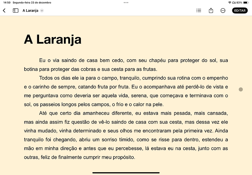 Texto - A Laranja 1