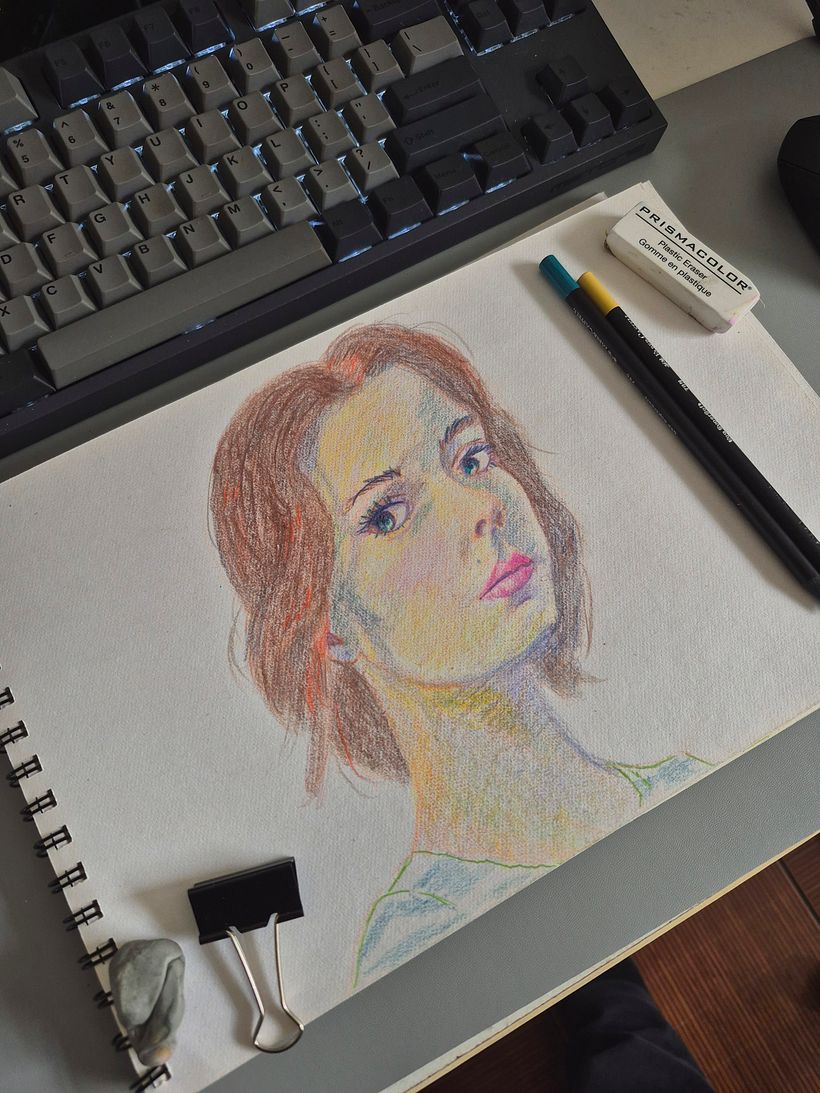 Proyecto Final: Dibujo de retratos llamativos con lápices de colores. 1