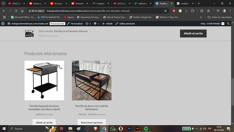 Mi proyecto del curso: Creación de una tienda online en WordPress trabajos de metal reyes 4