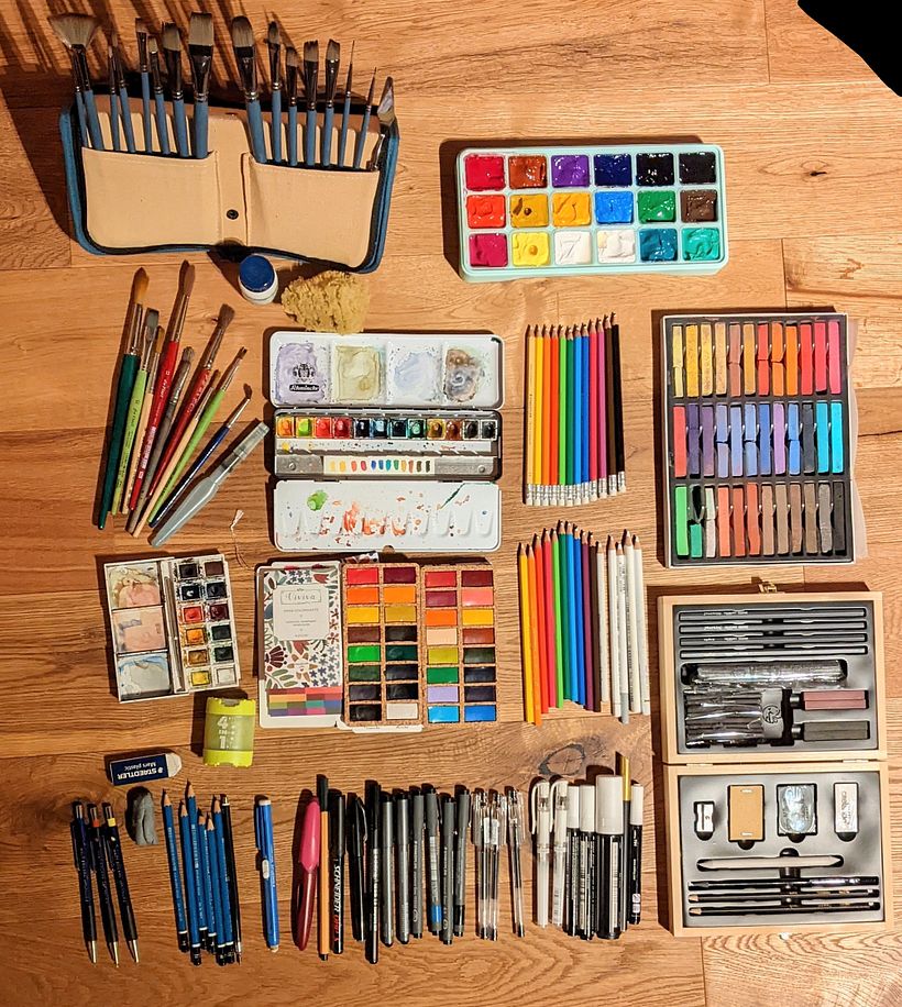 Mixed media urban sketching experiments 1