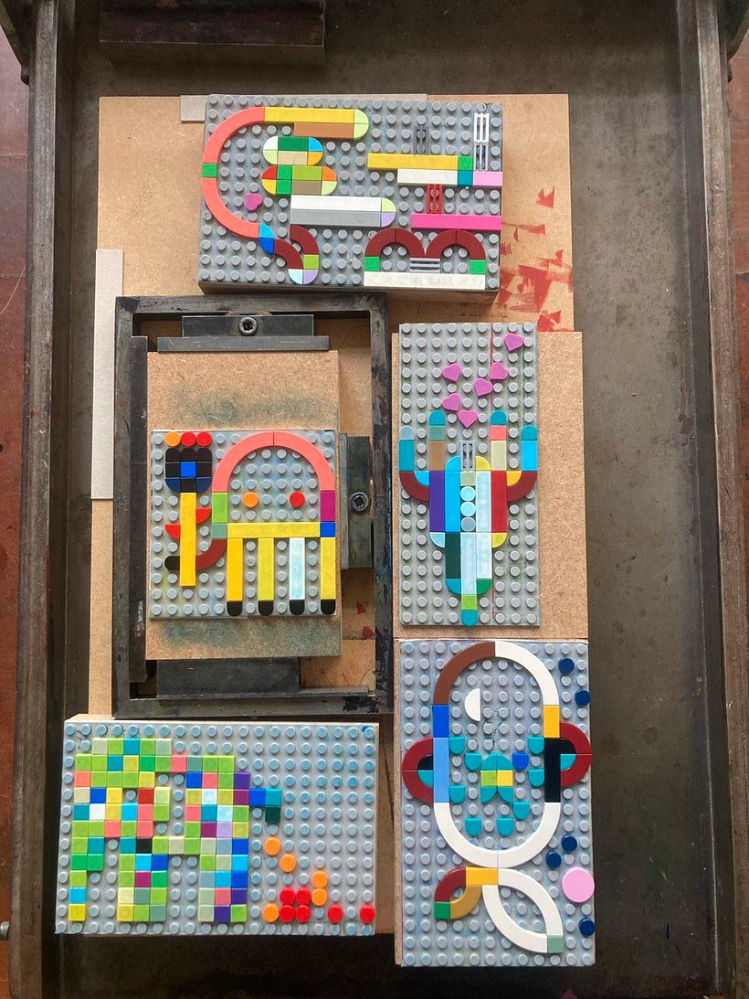 Legoprinted Christmascards 3