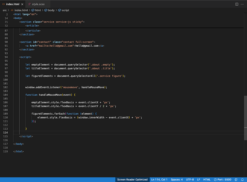Sitio web interactivo: Mi primer proyecto en HTML, CSS y JavaScript. 1