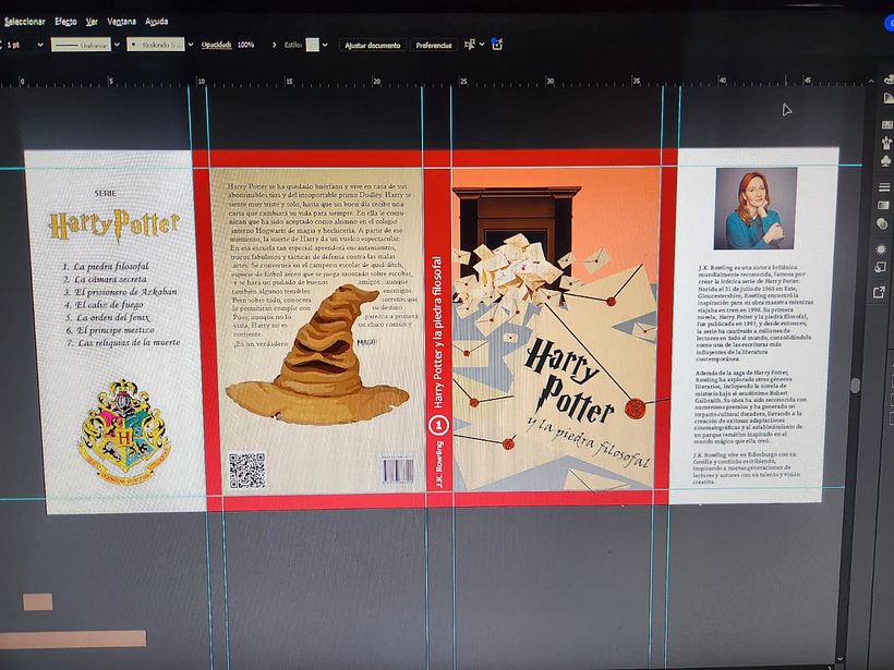 Mock up de libro "Harry Potter y la Piedra filosofal" 1