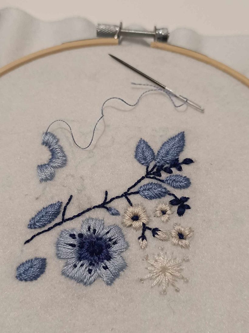 Mis avances en el proceso de bordado