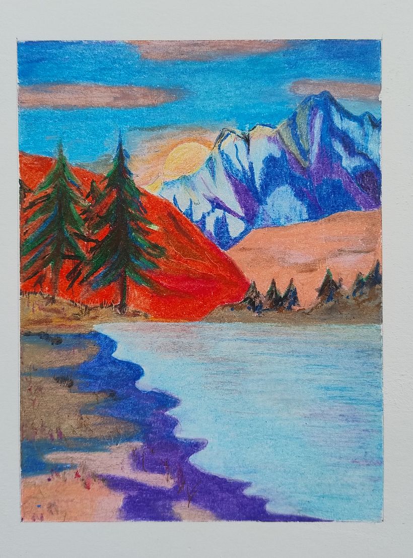 Lago con montagne 1