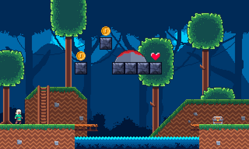 Diseño de escenario Pixelart 1