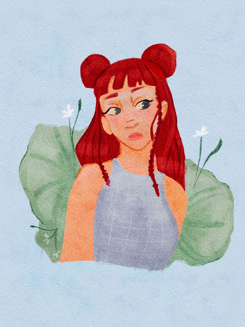 My final project for the cartoon-style character portraits with procreate 1