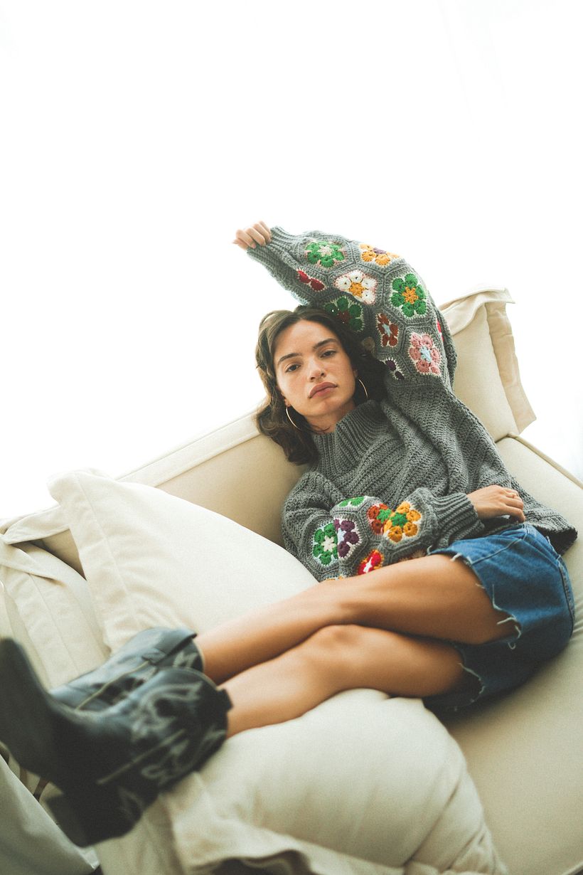 African Flower Sweater 1
