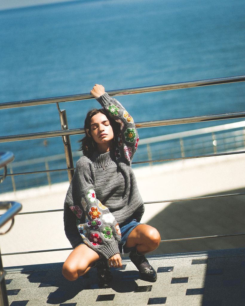 African Flower Sweater 2