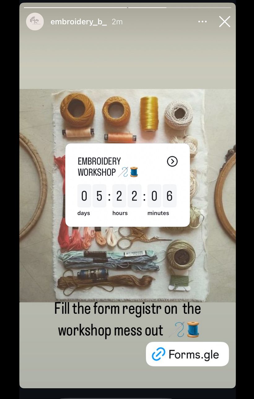 Showing my product embroidery kit  2