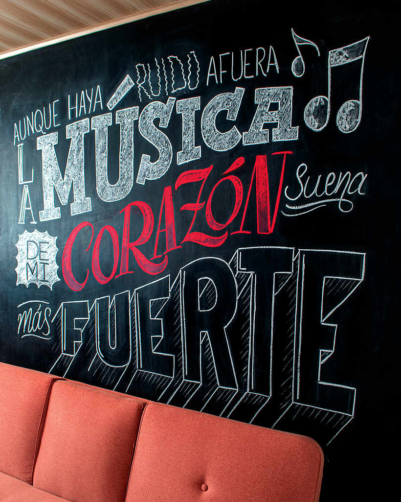 Mi primer mural de lettering en pizarra 1