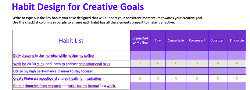 Personal Productivyt: My Creative Goal(s) 1
