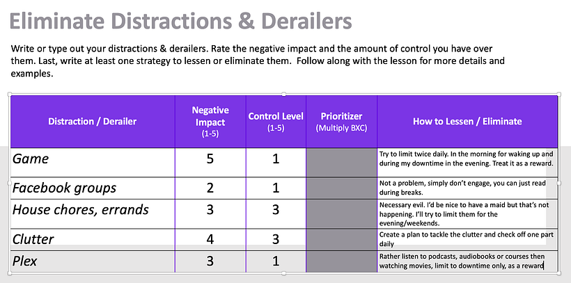 Personal Productivyt: My Creative Goal(s) 1