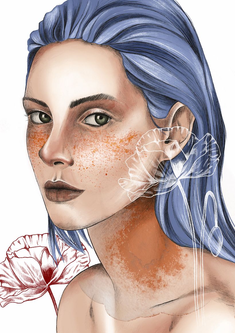 Colors, textures and floral elements